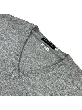 Bullock & Jones Men's Wool/Cashmere Luxe Blend V-Neck Pullover Sweater Gray • XL
